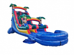 20 ft Blue Paradise Slide With Pool